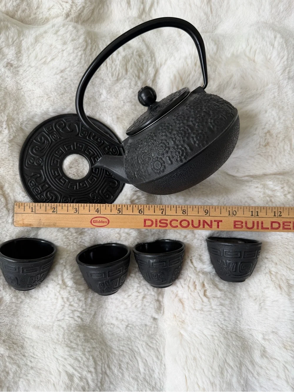 Kendal Cast Iron Teapot Set with Infuser 4 Cups Trivet Japanese Tea Ceremony Jap